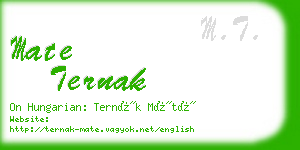 mate ternak business card